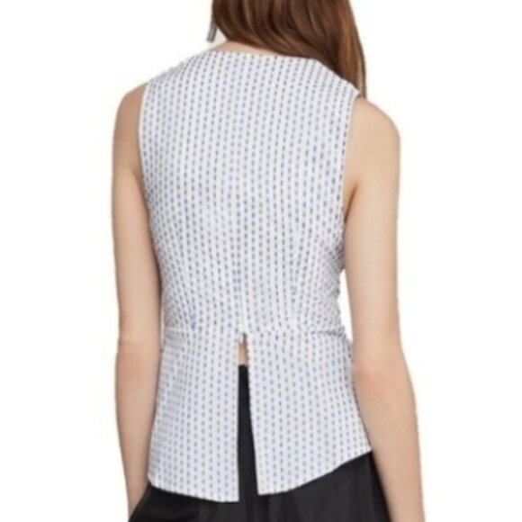 BCBGMaxAzria Ikat Striped Faux Wrap Top S NWT - Picture 6 of 16